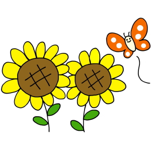 折り紙 ひまわり 平面の簡単な折り方 ８枚ユニット壁面飾り作り方