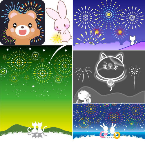 花火 イラスト 無料フリー素材 かわいい花火など各種イラスト画像