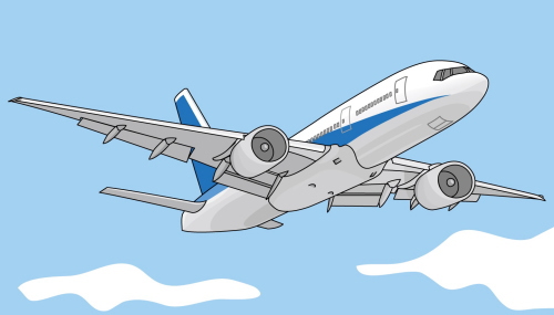 かっこいい 飛行機 イラスト 右向き