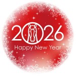 年賀状　2026　午年　おしゃれイラスト　かっこいい　無料素材